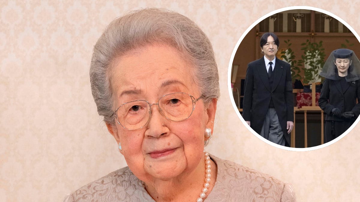 Prinsesse Yuriko. Indsat foto af Kronprins Fumihito og kronprinsesse Kiko. 