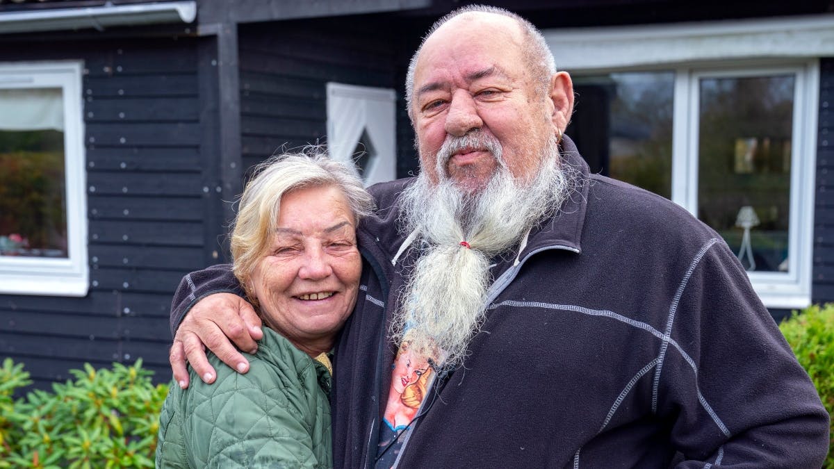 Susanne Sørensen med sin mand, der går under navnet Fjolle-Kjeld.