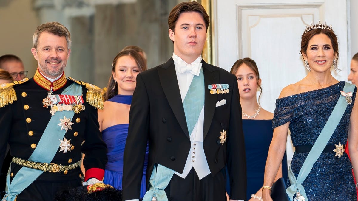 Kong Frederik, kronprins Frederik og dronning Mary