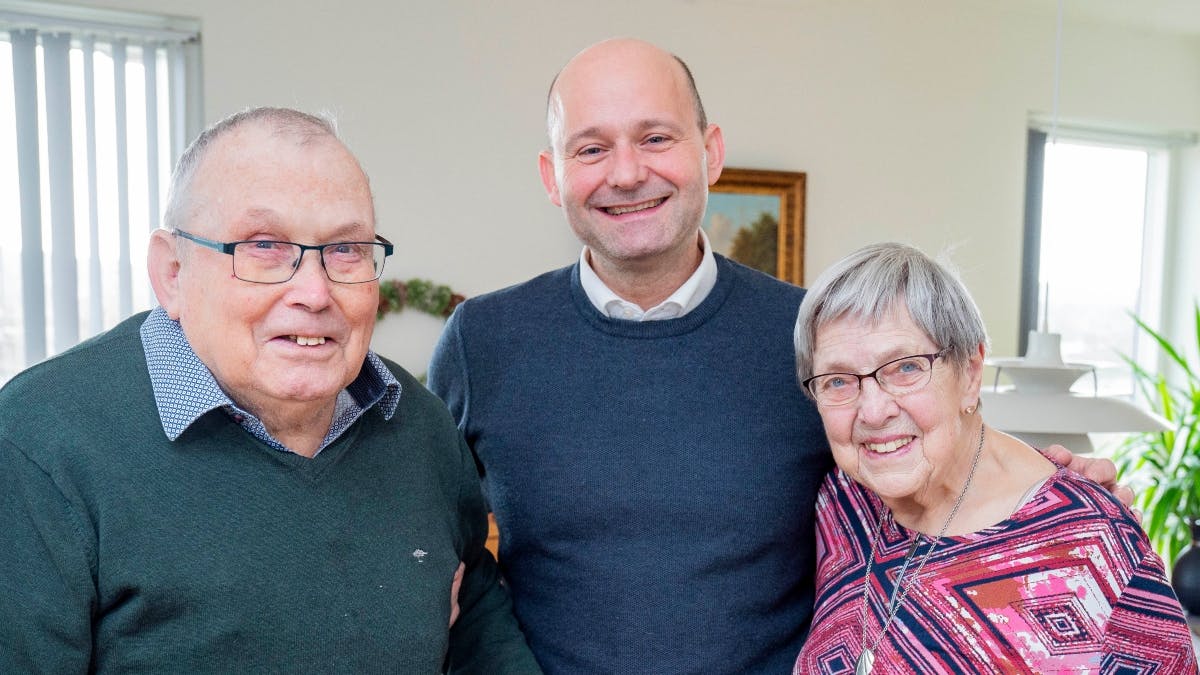 Søren Pape Poulsen med sin forældre, Svend og Ruth.