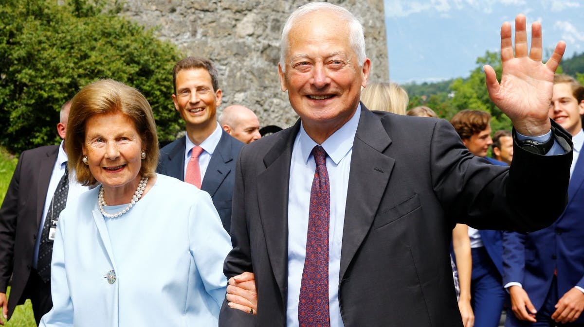 Fyrst Hans Adam og hans hustru, fyrstinde Marie. 