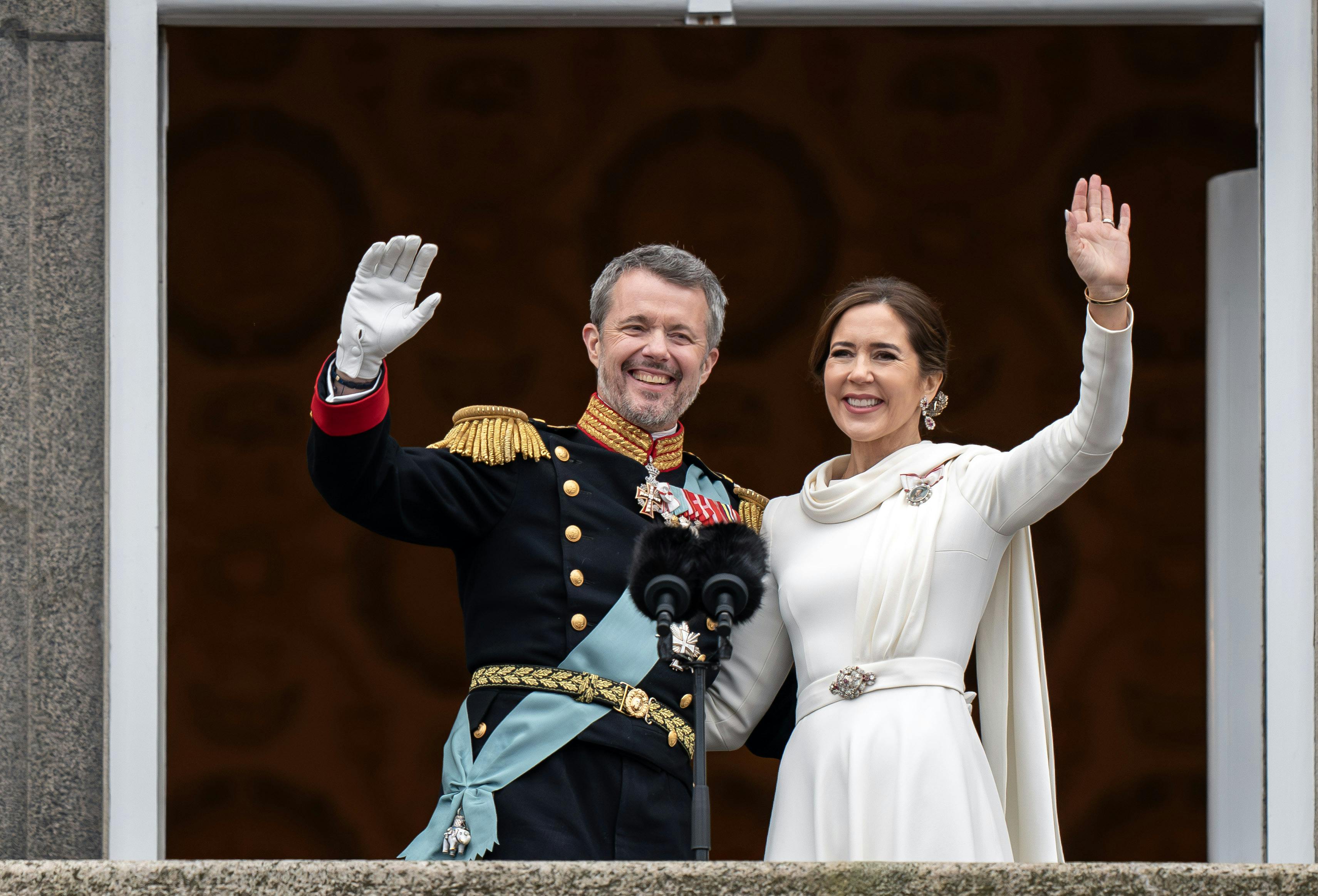 Kong Frederik og dronning Mary ved tronskiftet.&nbsp;