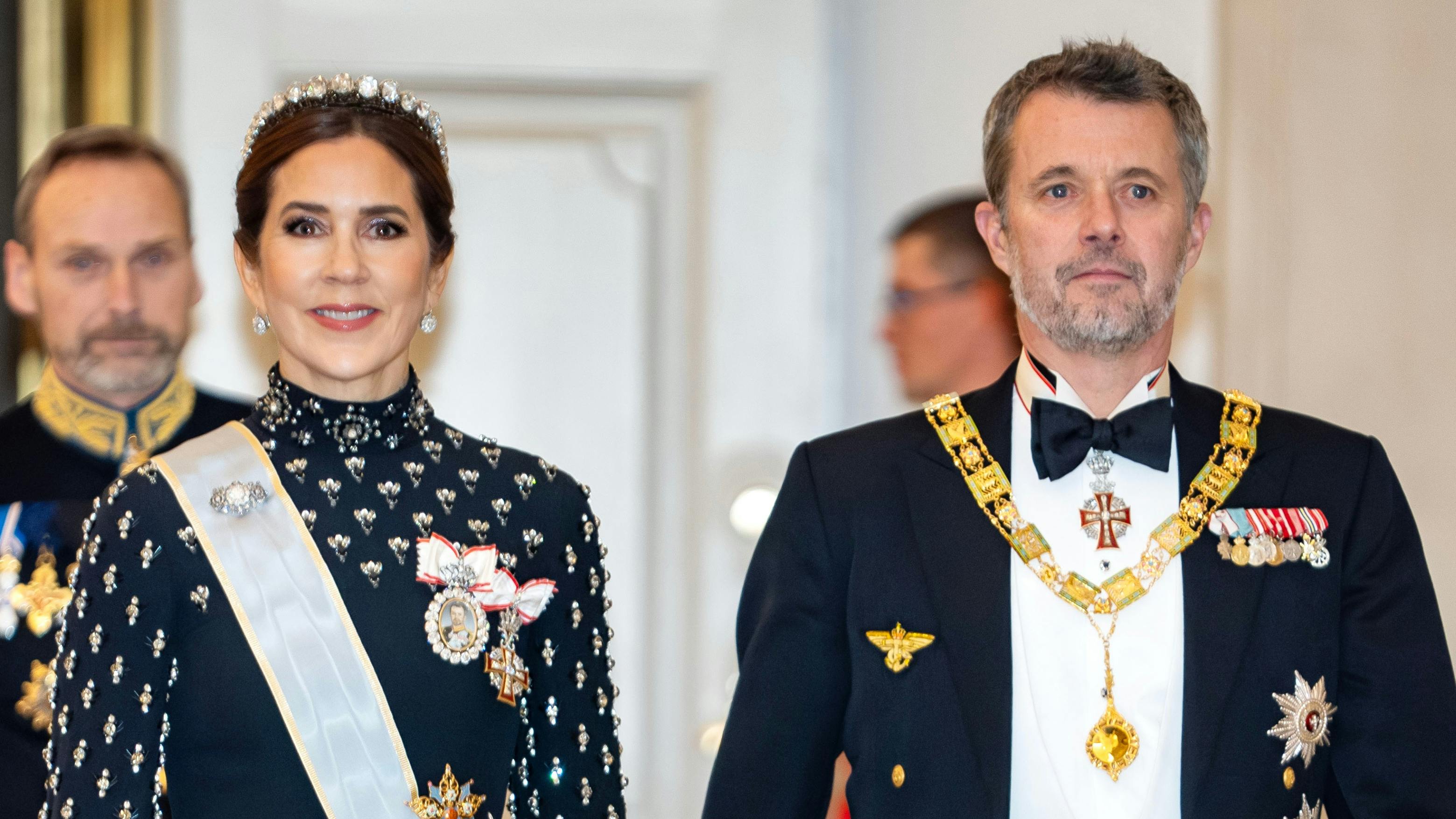 Dronning Mary og kong Frederik.