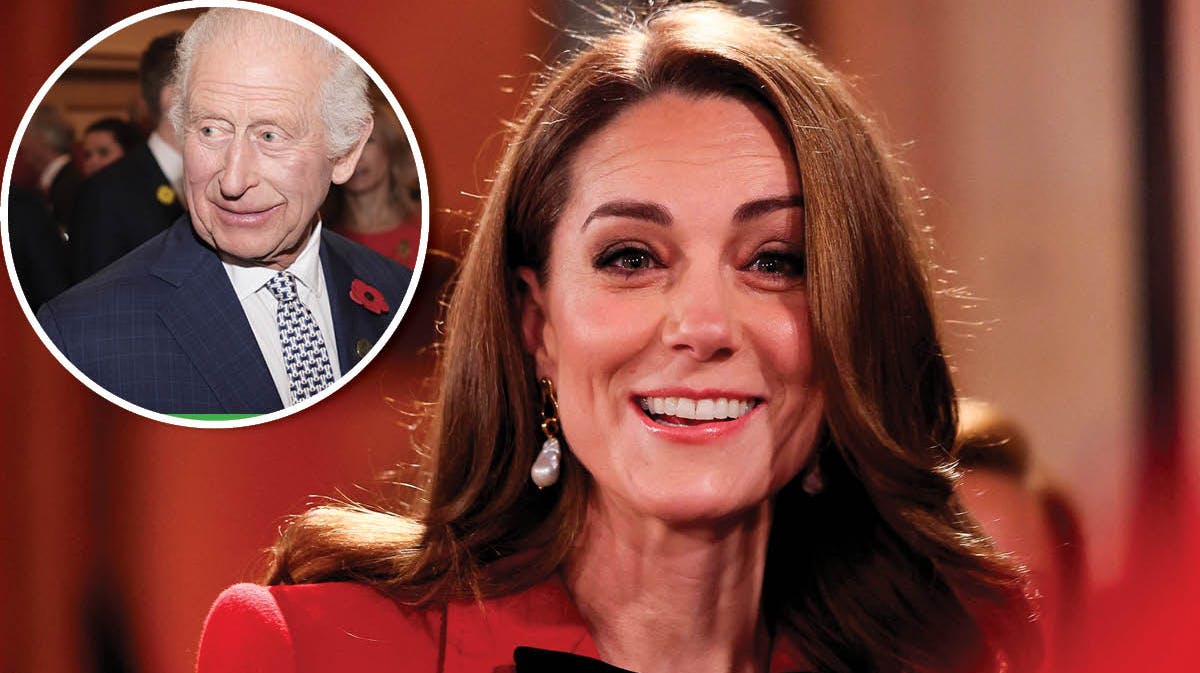 Prinsesse Kate og kong Charles.