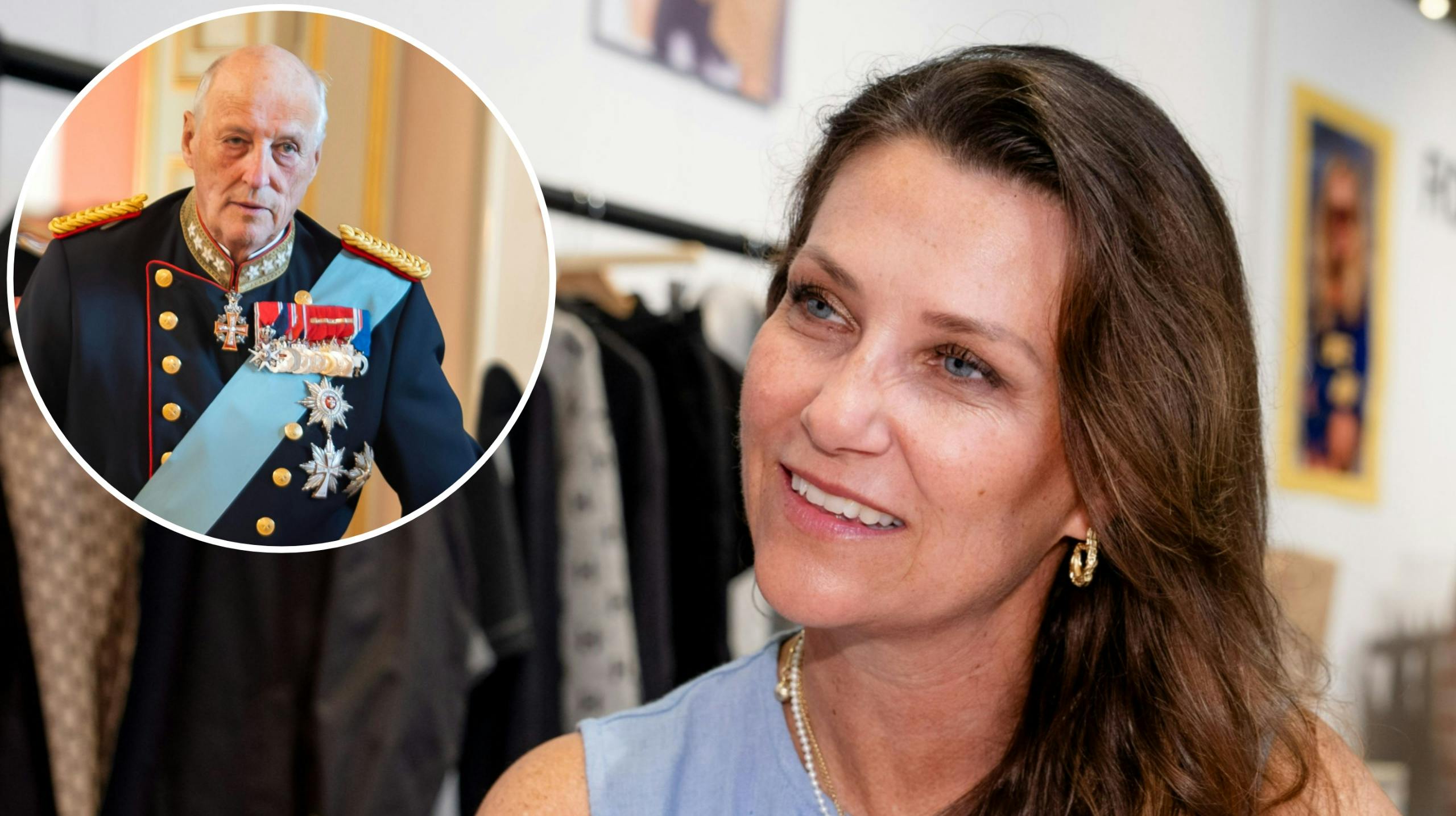 Prinsesse Märtha Louise og kong Haral.