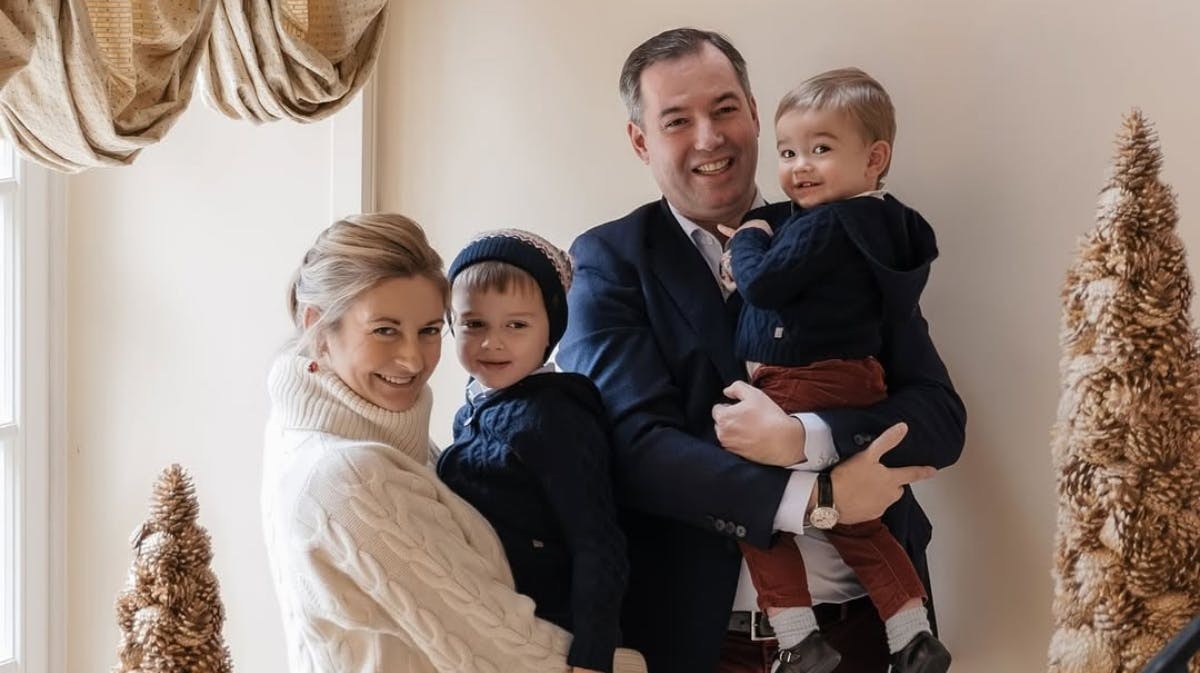 Arvestorhertuginde Stéphanie, arvestorhertug Guillaume samt prinserne Charles og Francois.