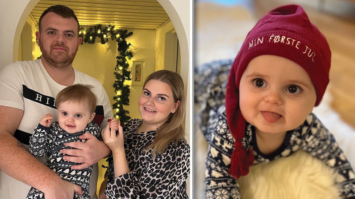 Mads Lundgaard, kæresten Anne Sofie og sønnen Karl.