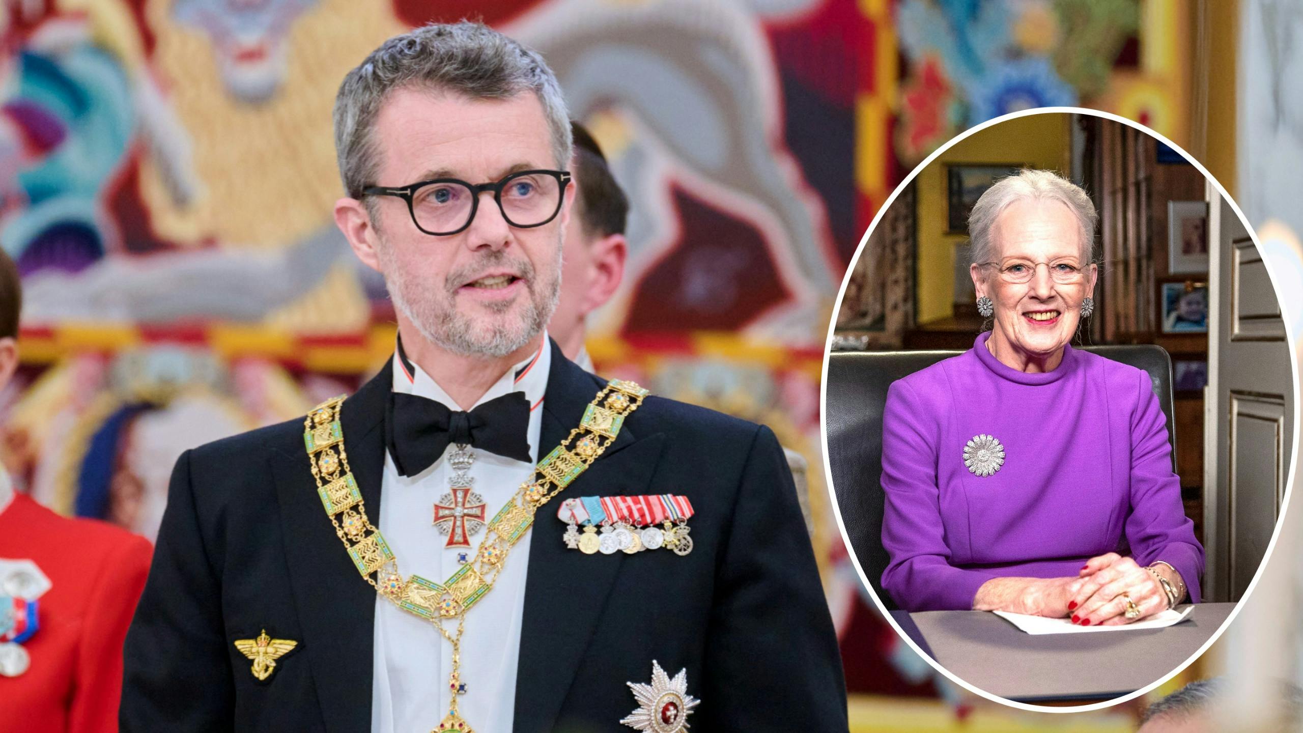 Kong Frederik samt dronning Margrethe.