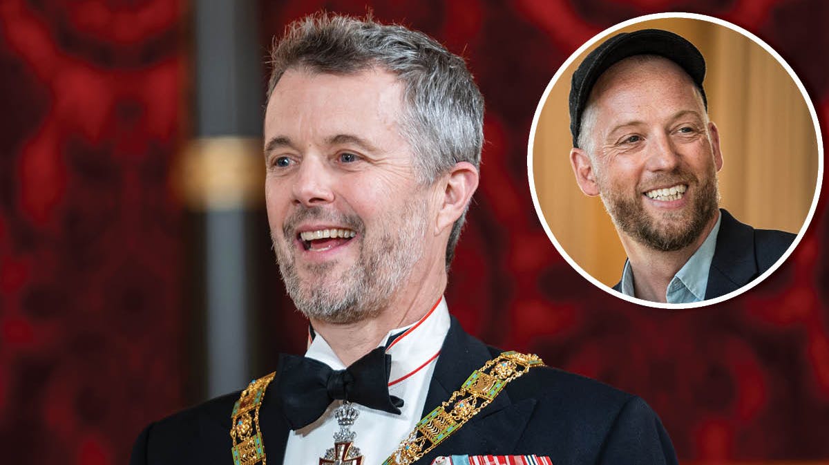 Kong Frederik og Kasper Eistrup.