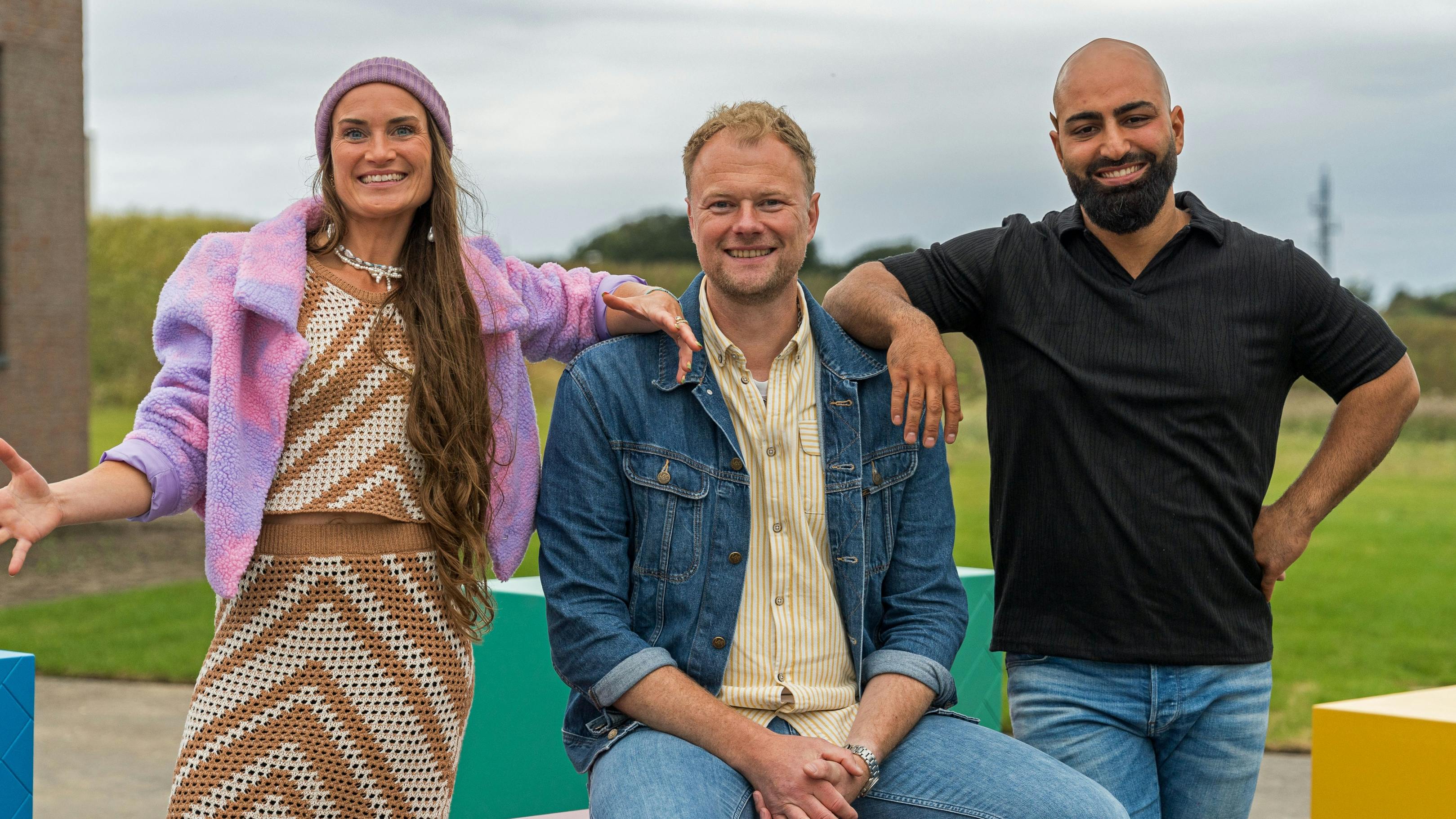 Christian Degn, Sif Steendahl Grandorf og Önder Yazar i "Nybyggerne".