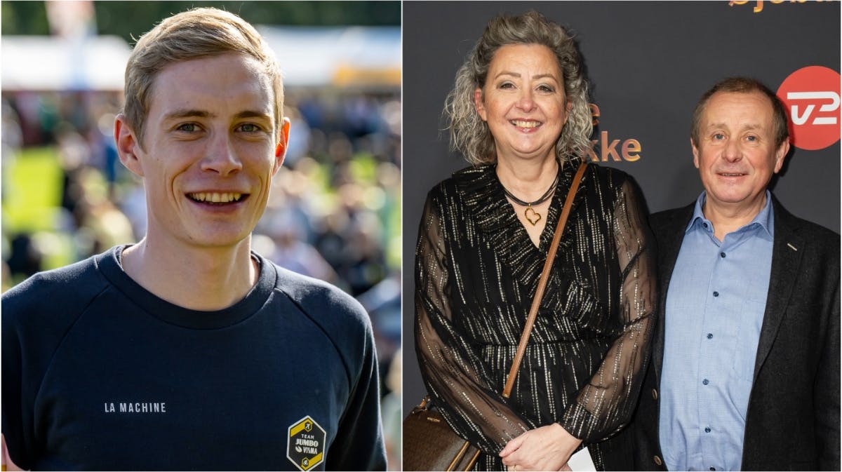 Jonas Vingegaard og forældrene Claus og Karina Vingegaard.