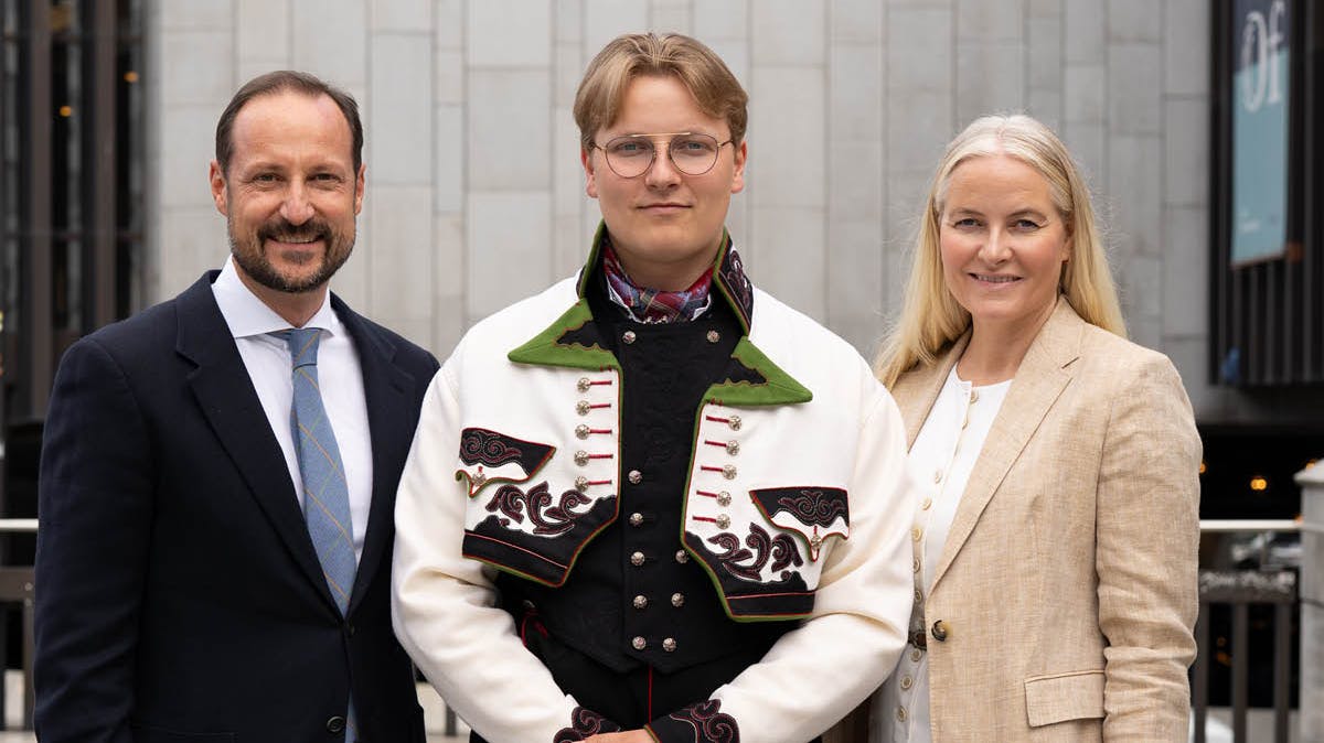 Kronprins Haakon, prins Sverre Magnus og kronprinsesse Mette-Marit.