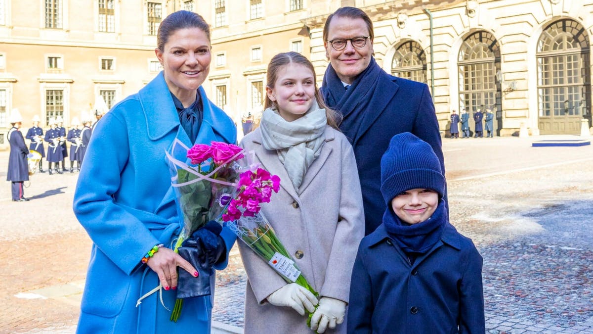 Kronprinsesse Victoria, prinsesse Estelle, prins Daniel og prins Oscar