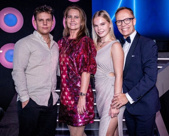 Jens Werner med sin familie.