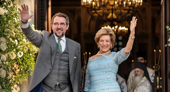 Dronning Anne-Marie med sin yngste søn Nikolaos.