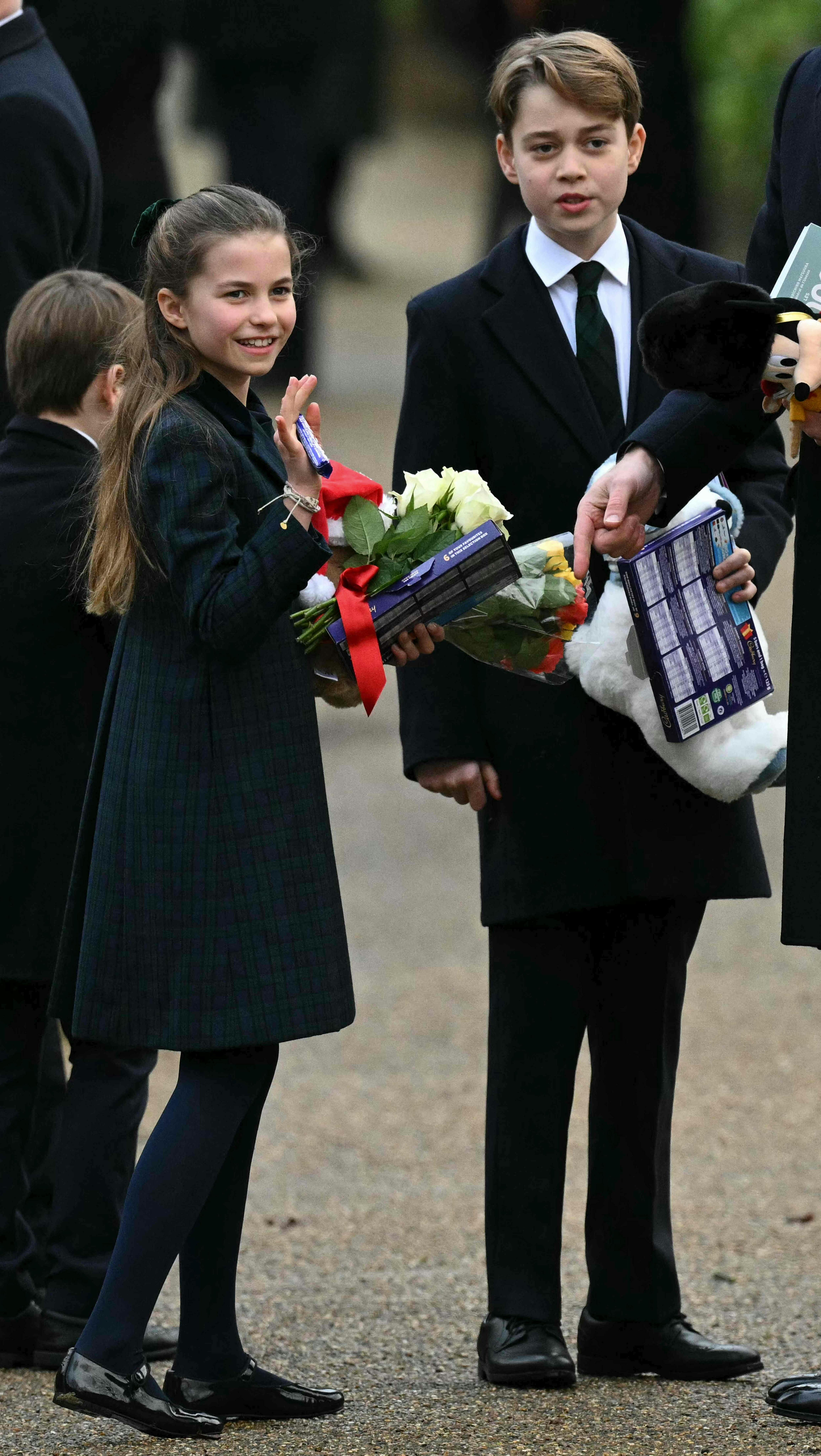 Prinsesse Charlotte og storebror prins George.