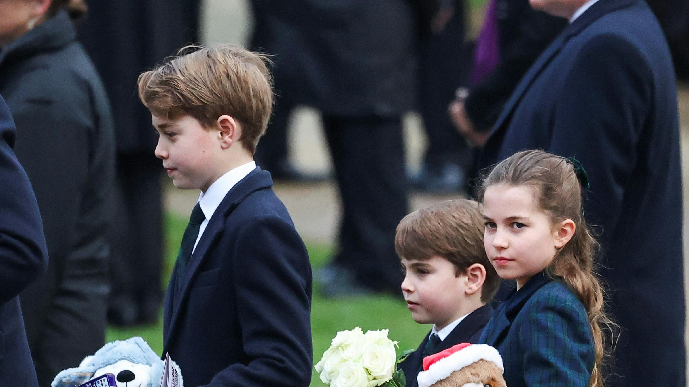 Prins George, prins Louis og prinsesse Charlotte.