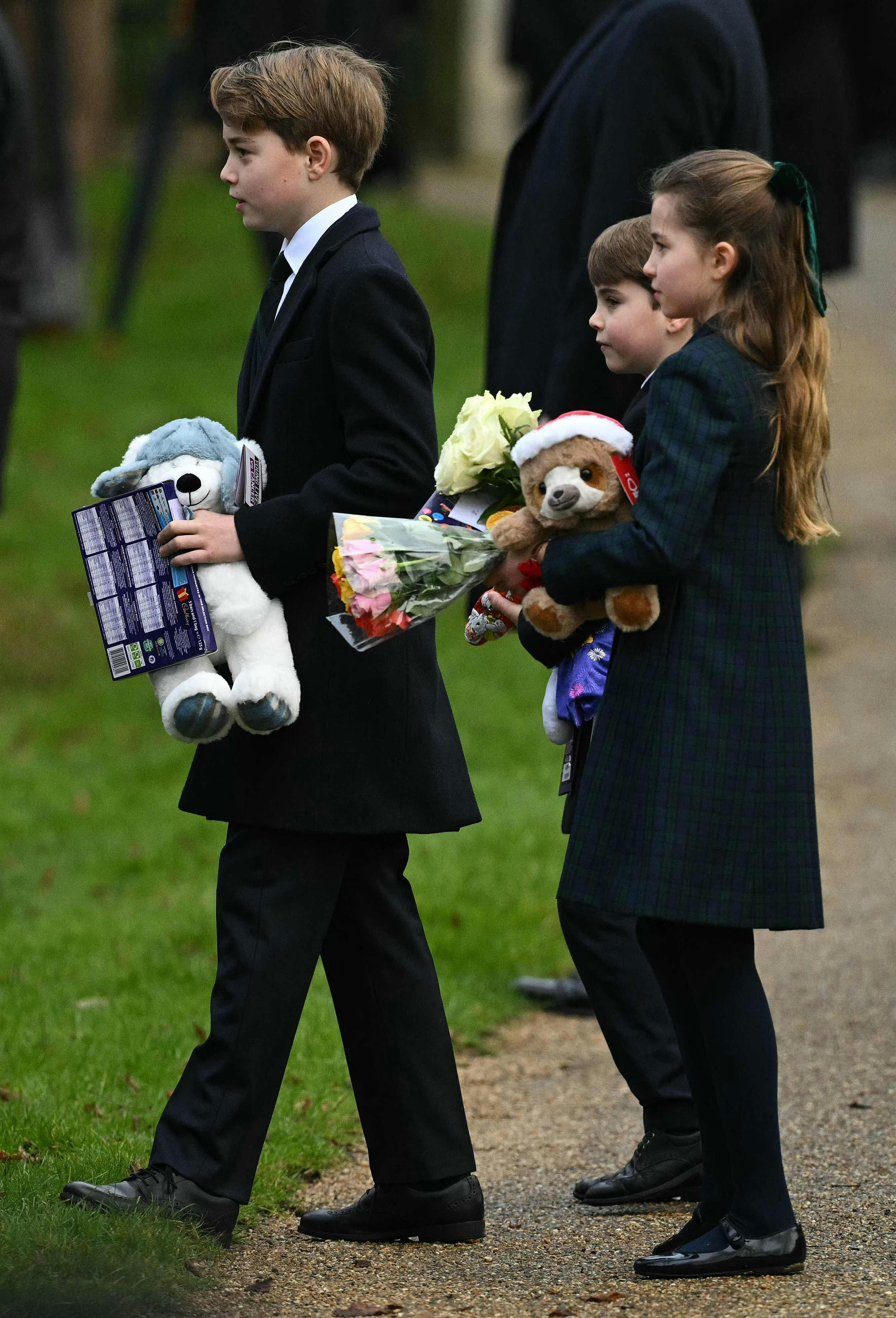 Prins George, prins Louis og prinsesse Charlotte.