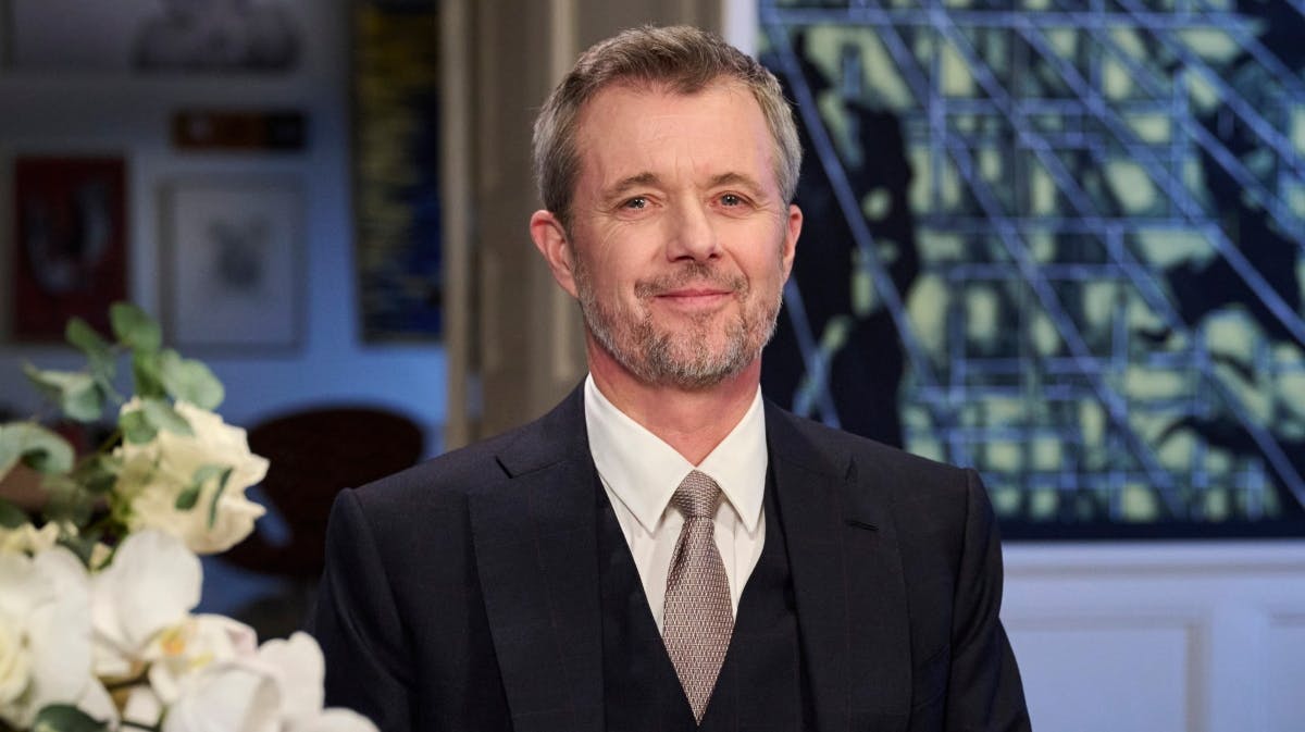 Kong Frederik efter sin veloverståede nytårstale. 