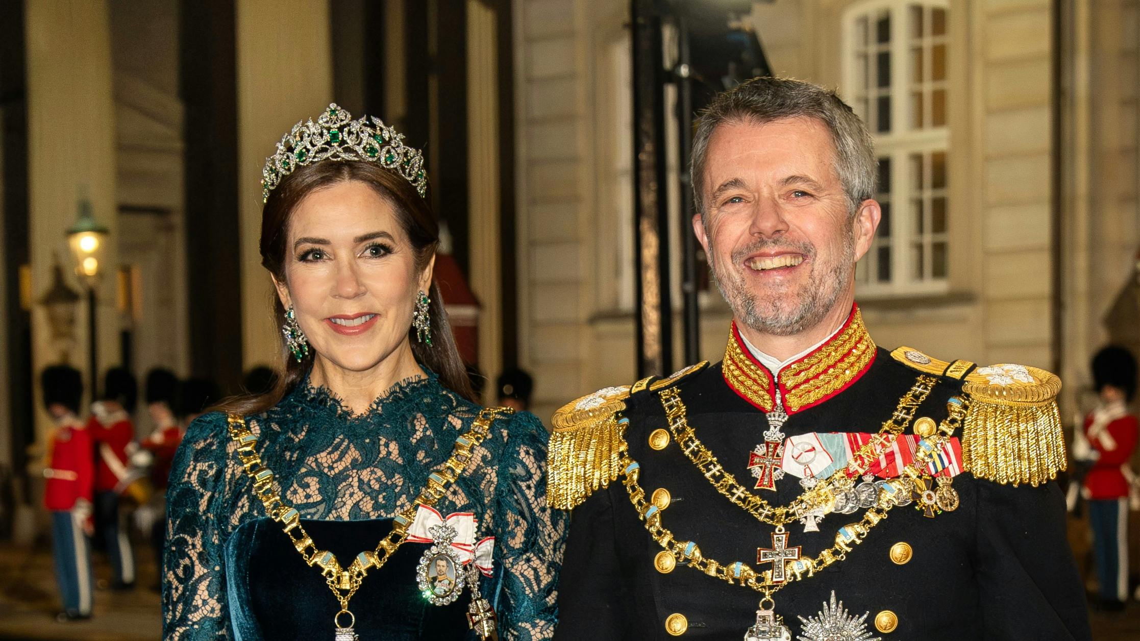 Dronning Mary og kong Frederik.