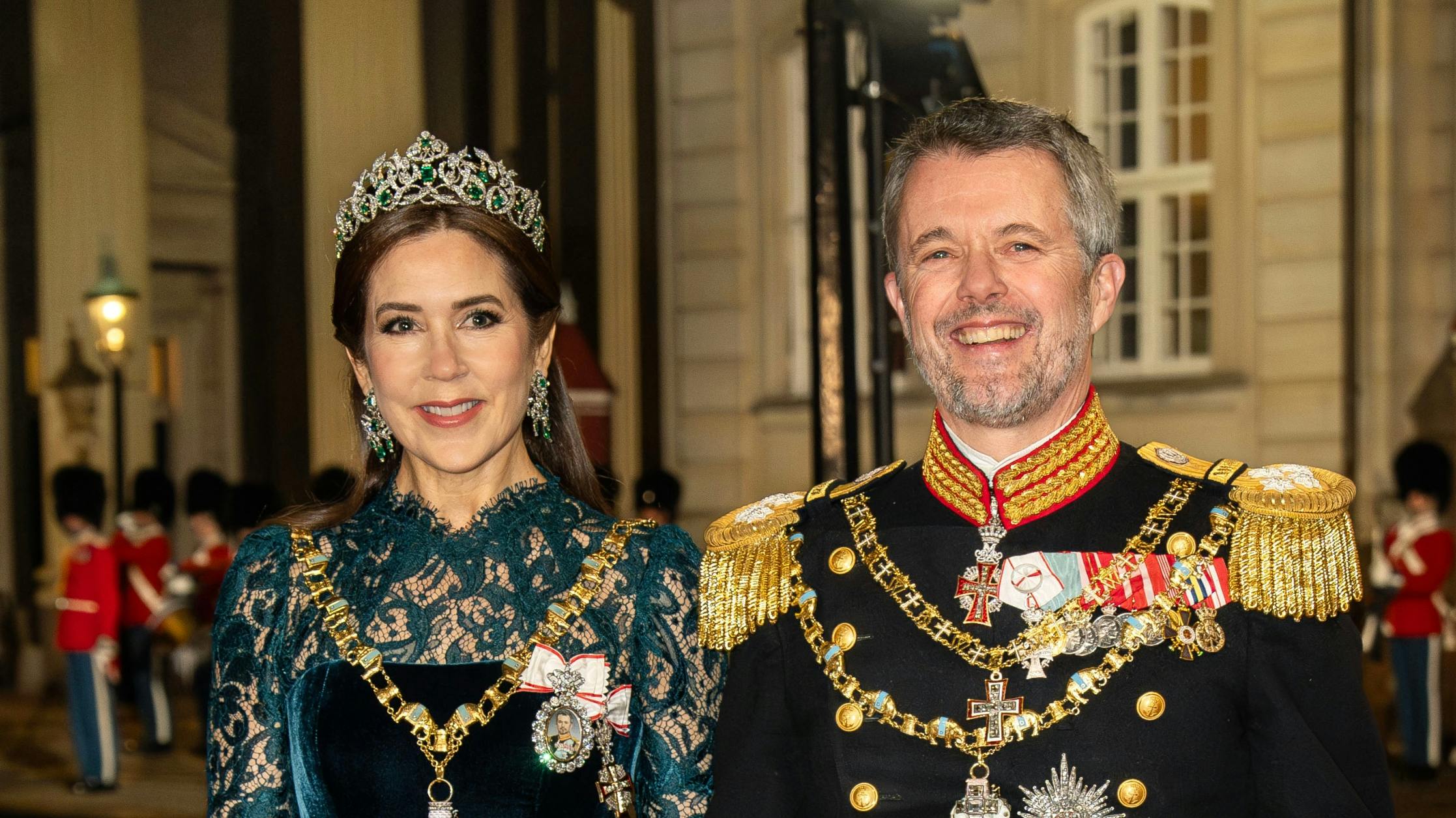 Dronning Mary og kong Frederik.