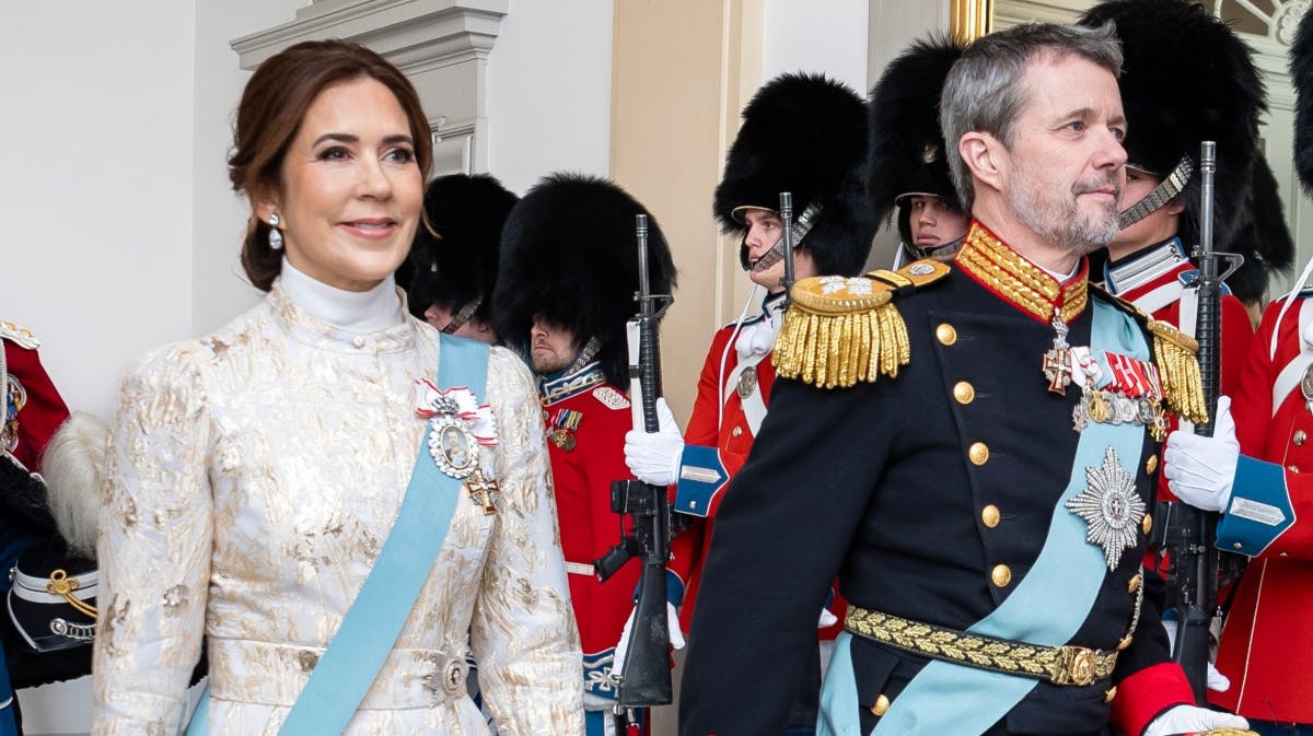 Kongeparret ved dagens nytårskur. 