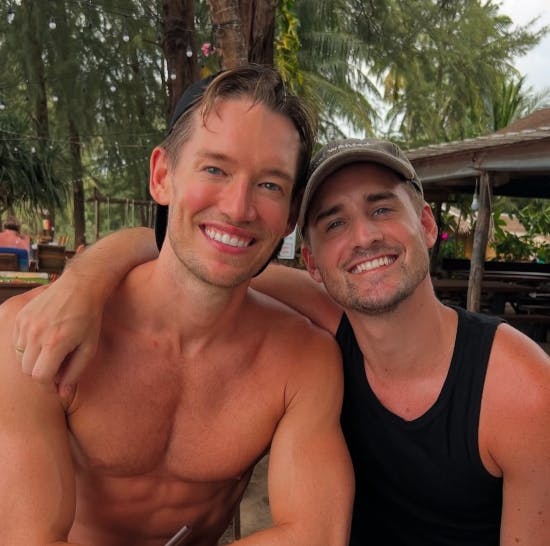 Morten Kjeldgaard og Frederik Haun i Thailand.