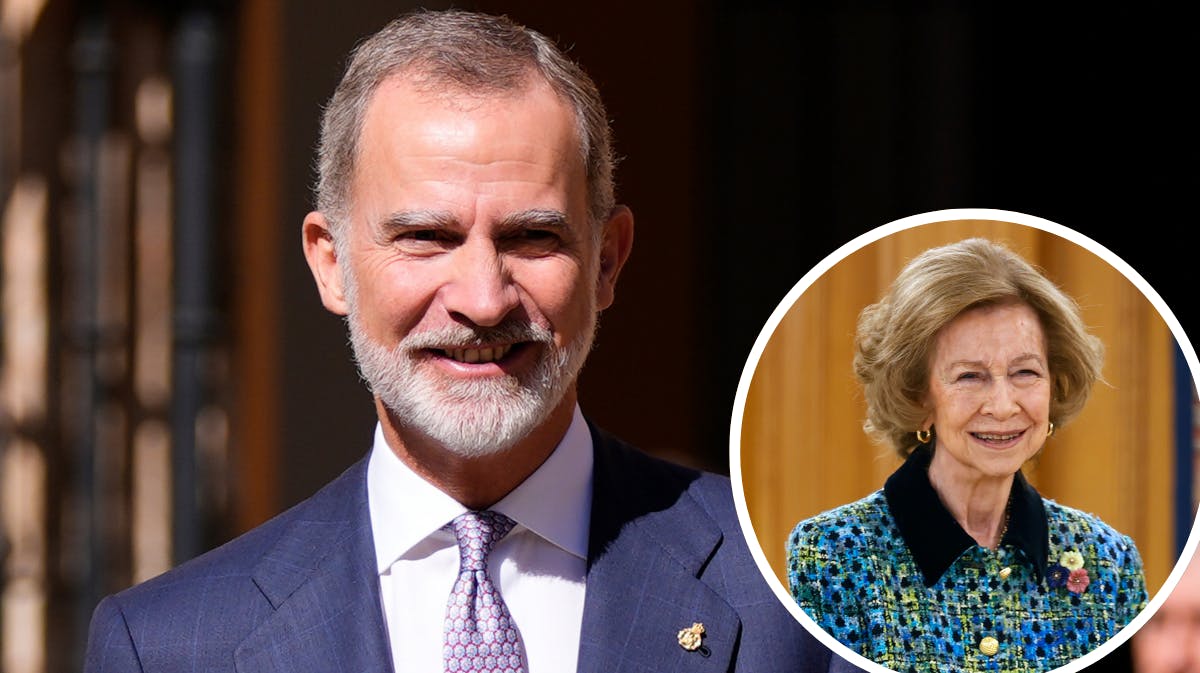 Kong Felipe. Indsat foto af dronning Sofia. 