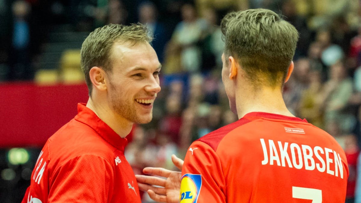 Mathias Gidsel og Emil Jakobsen.