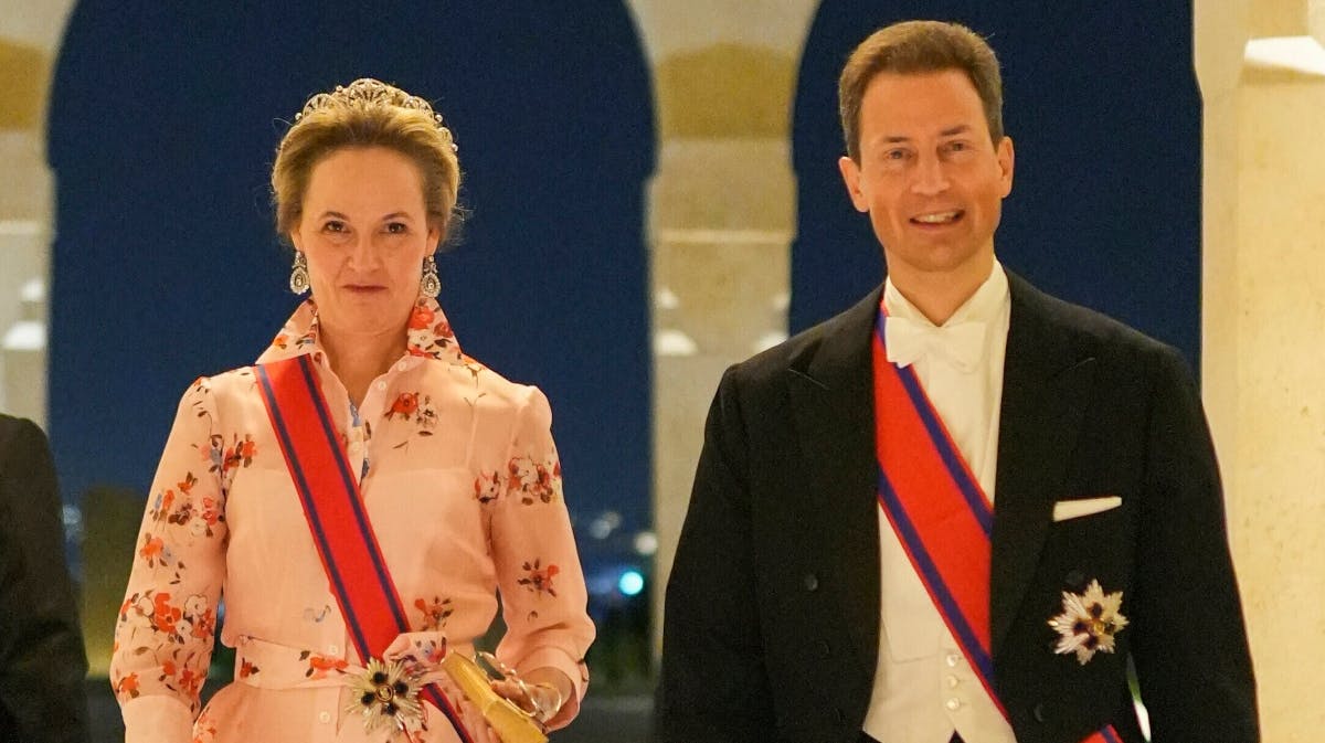 Arvefyrste Alois og hans hustru Sophie til kongeligt bryllup i Jordan i 2023. Der venter snart flere bryllupper i det liechtensteinske fyrstehus. 