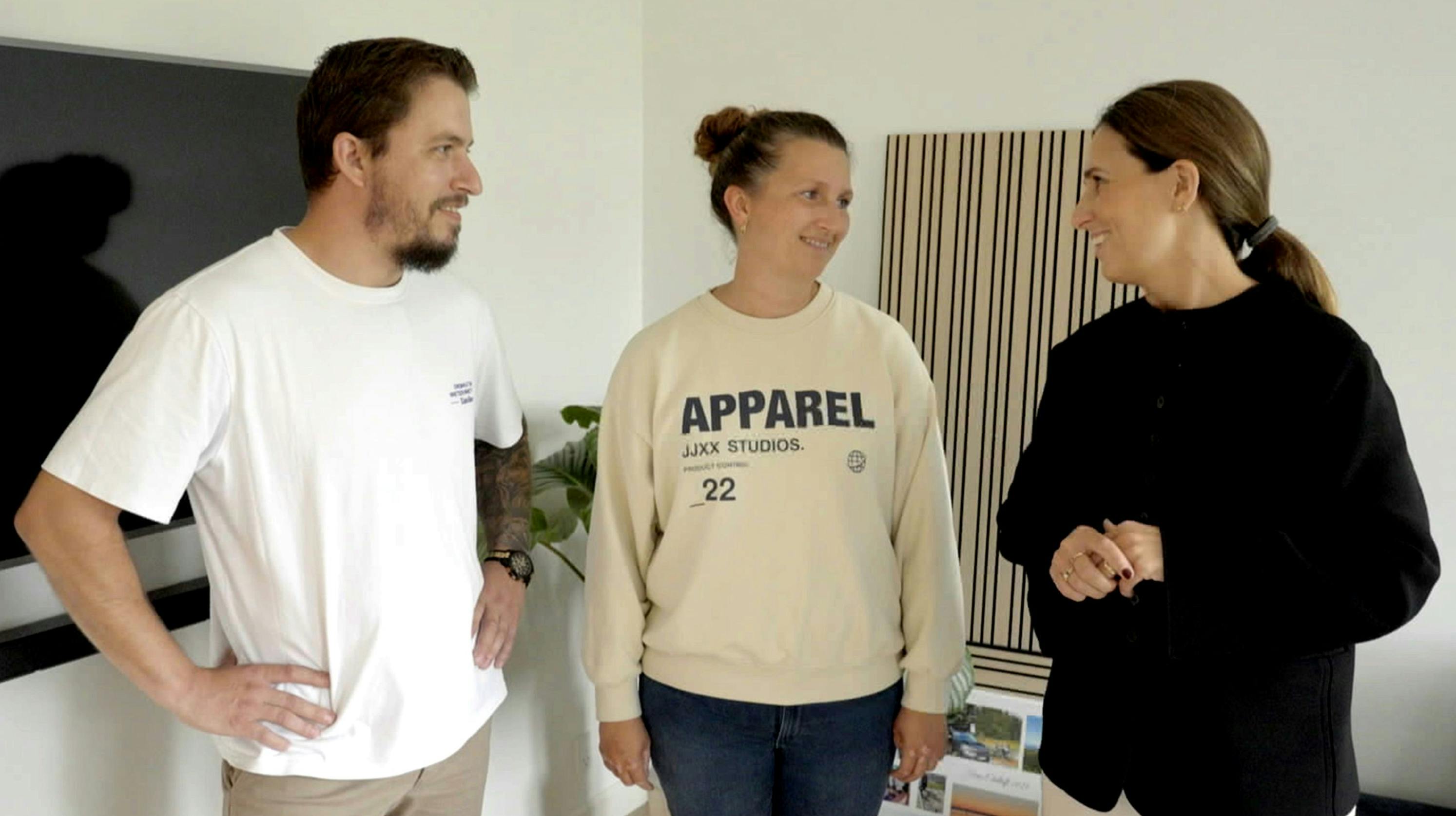 Line Franck og parret Winnie og Chano i "Røverkøb i provinsen".