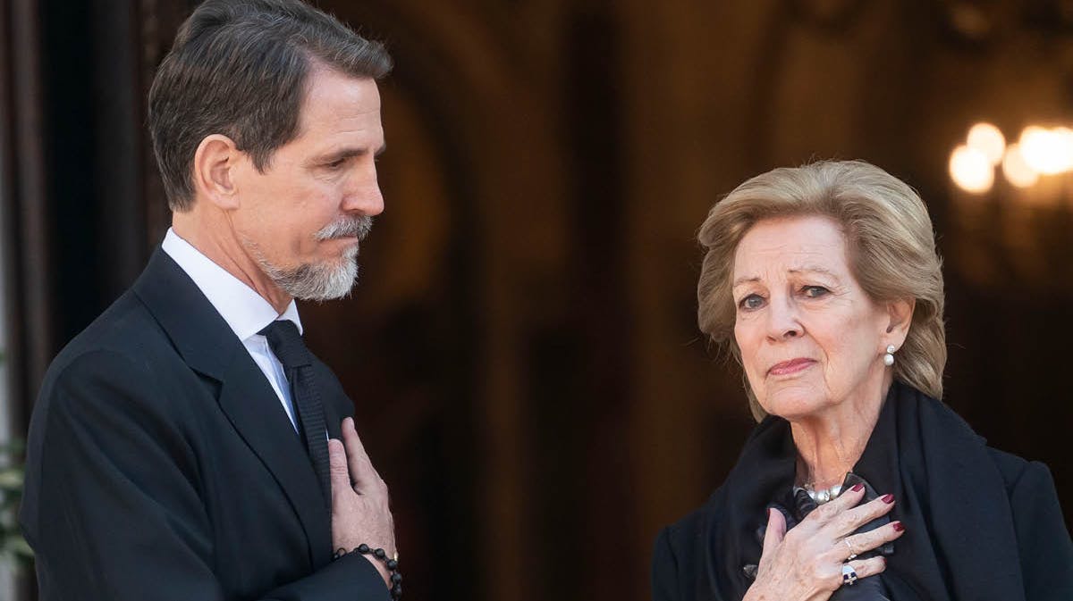 Pavlos og dronning Anne-Marie.