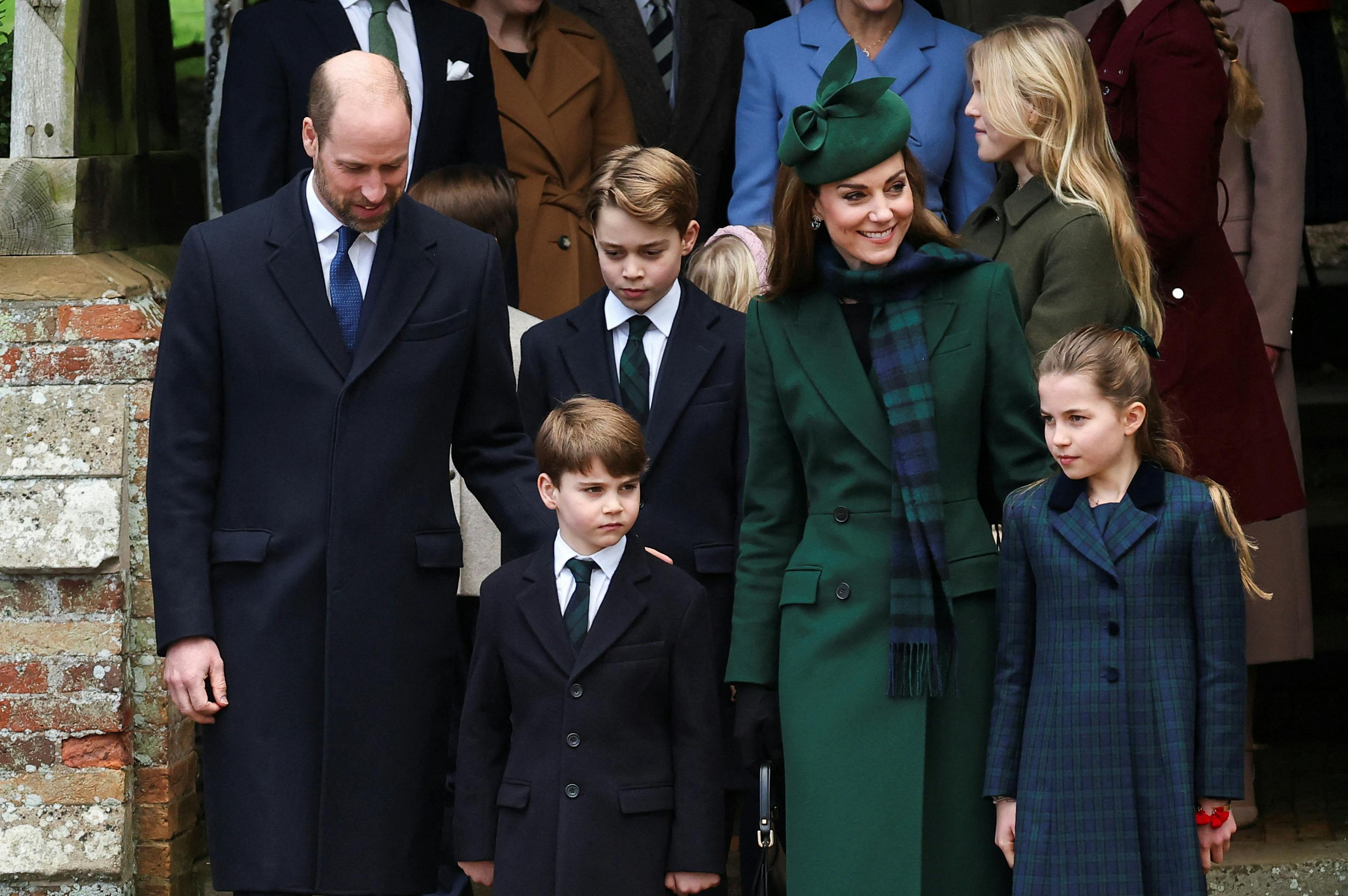 Prinsesse Kate med familien ved juletid.