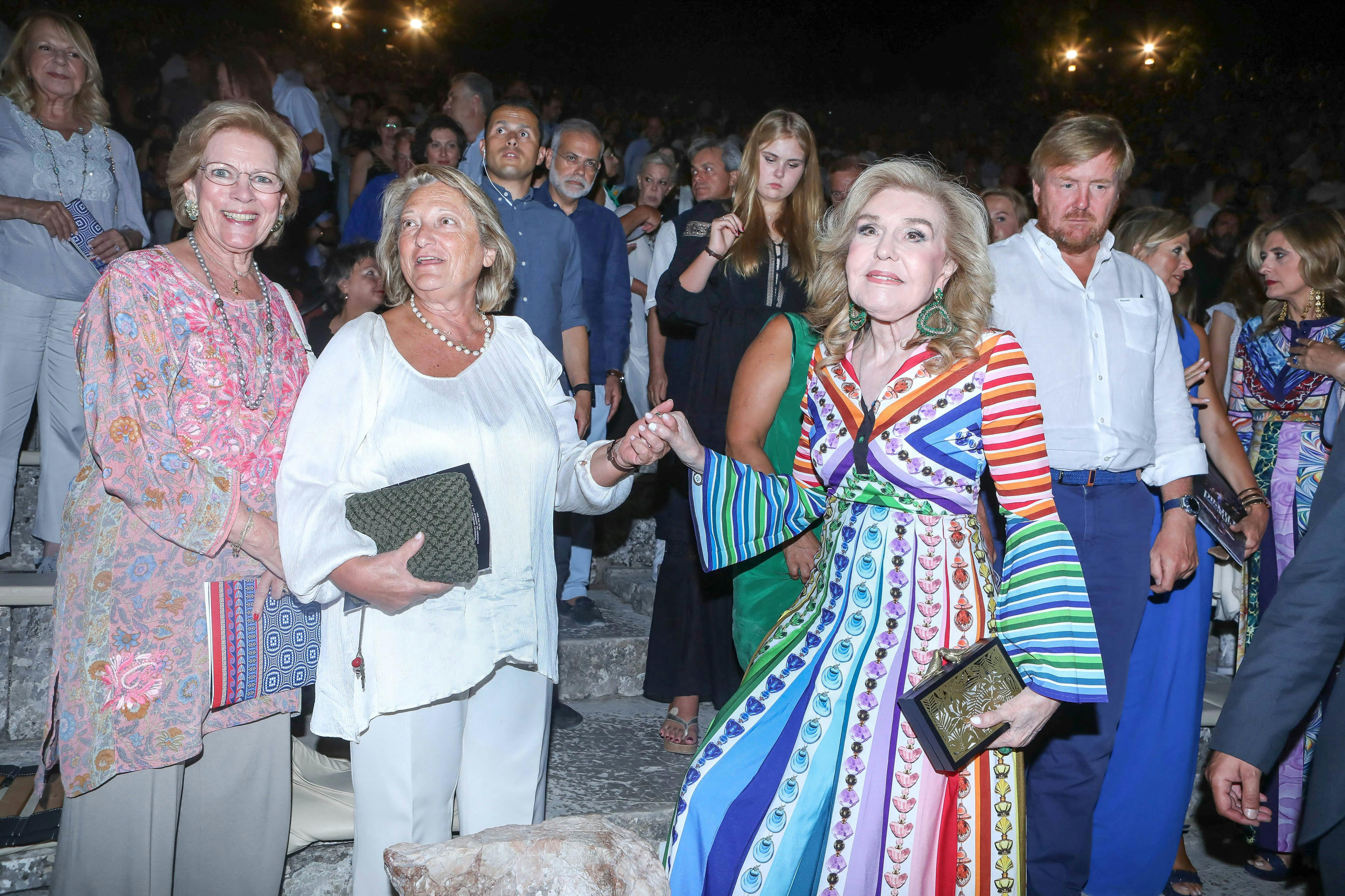 Droning Anne-Marie, Marianna Vardinogiannis, kong Willem-Alexander og prinsesse Amalia i 2019.