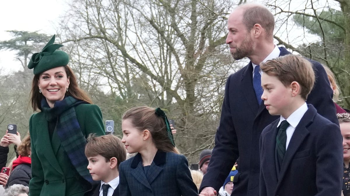 Prins William og prinsesse Catherine med deres tre børn, prins George, prinsesse Charlotte og prins Louis