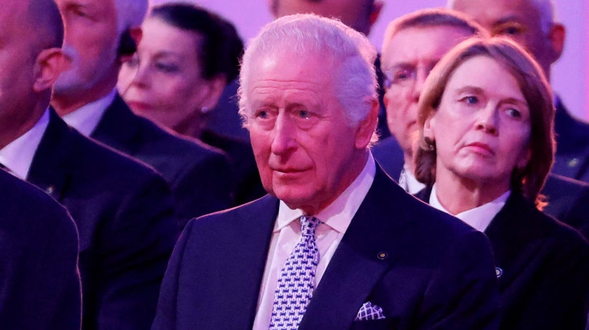 Kong Charles ved mindehøjtideligheden. 