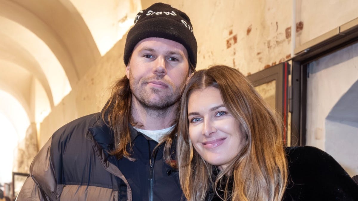 Mikkel Hansen med sin hustru, Stephanie Gundelach.