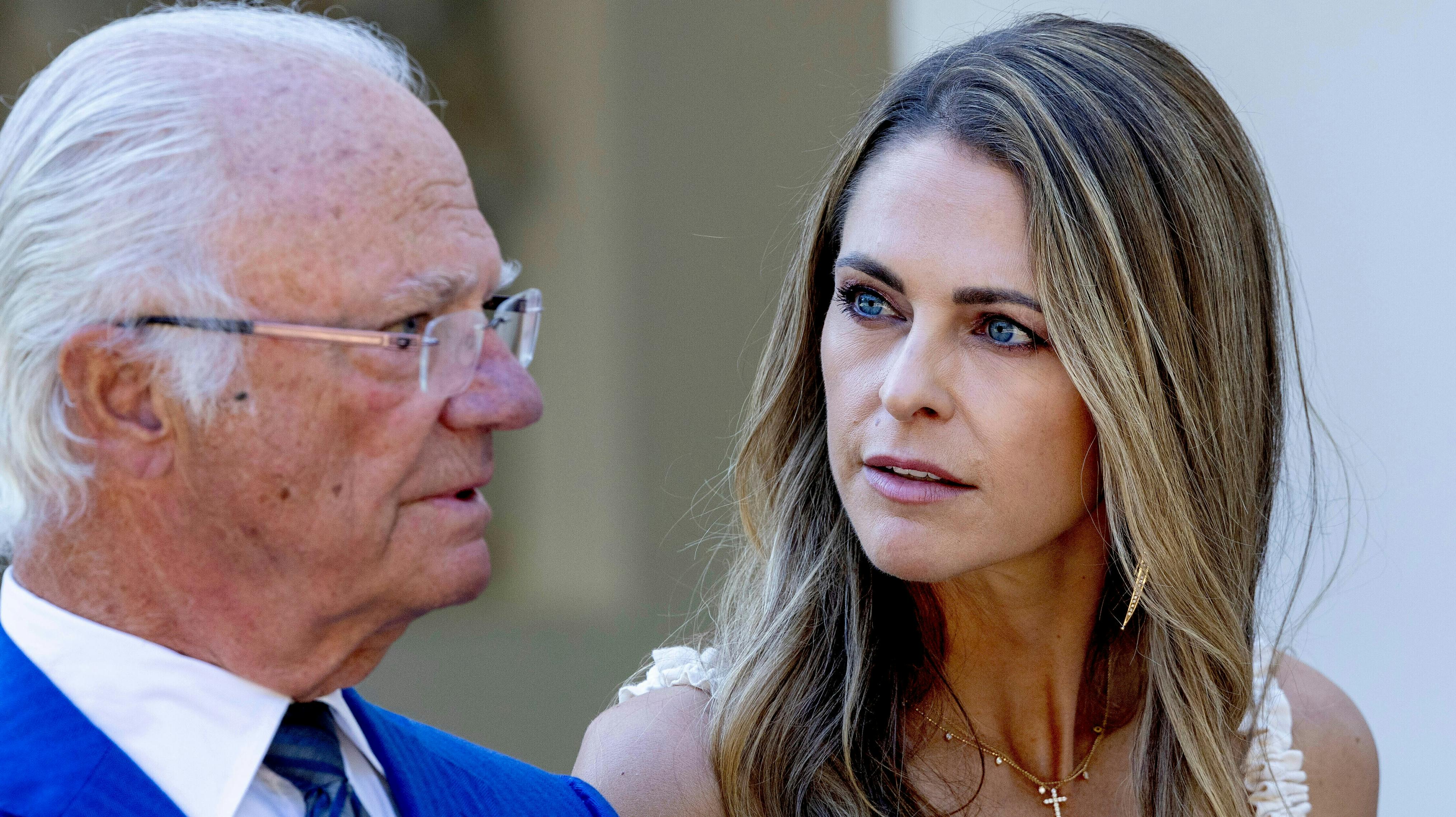 Kong Carl Gustaf og prinsesse Madeleine. 