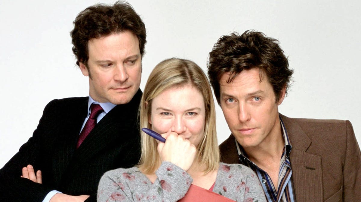 I "Bridget Jones's Diary" fra 2001 spillede Colin Firth, Renée Zellweger og Hugh Grant for første gang over for hinanden. 