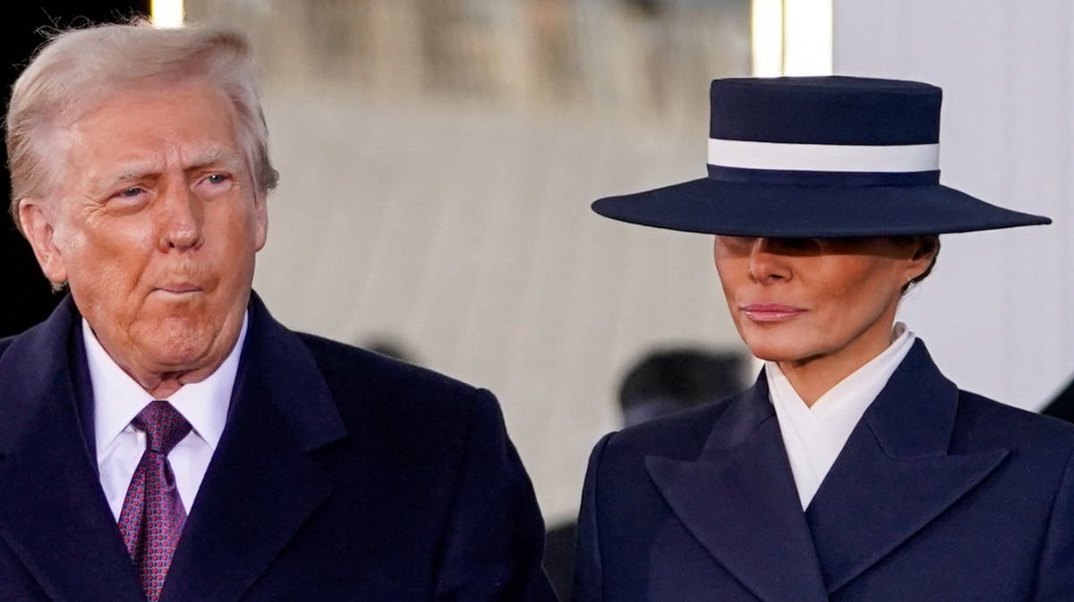 Præsident Donald Trump og sin hustru, Melania Trump.