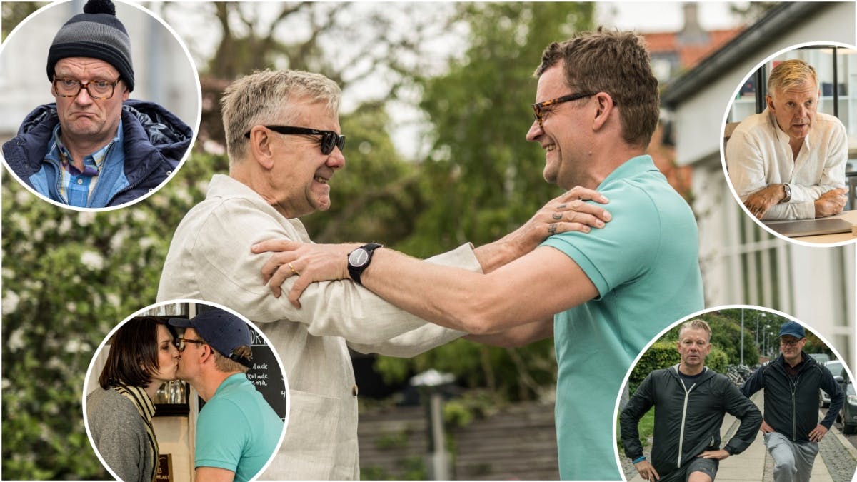 Casper Christensen, Frank Hvam og Mia Lyhne i "Klovn".