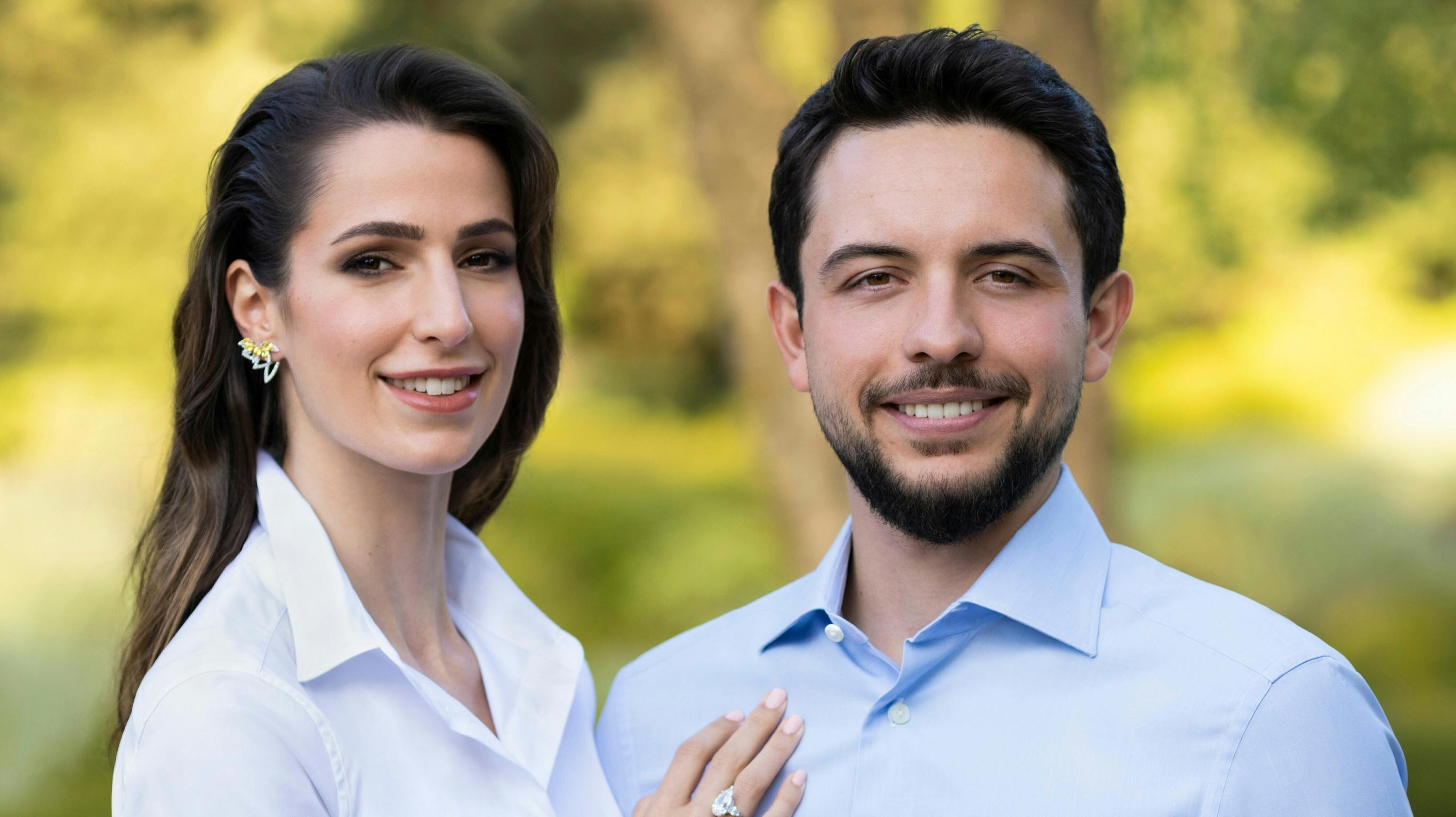 Kronprinsesse Rajwa og kronprins Hussein. 