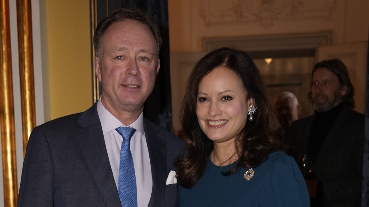 Prins Gustav og prinsesse Carina til afskedsreception på Amalienborg. 