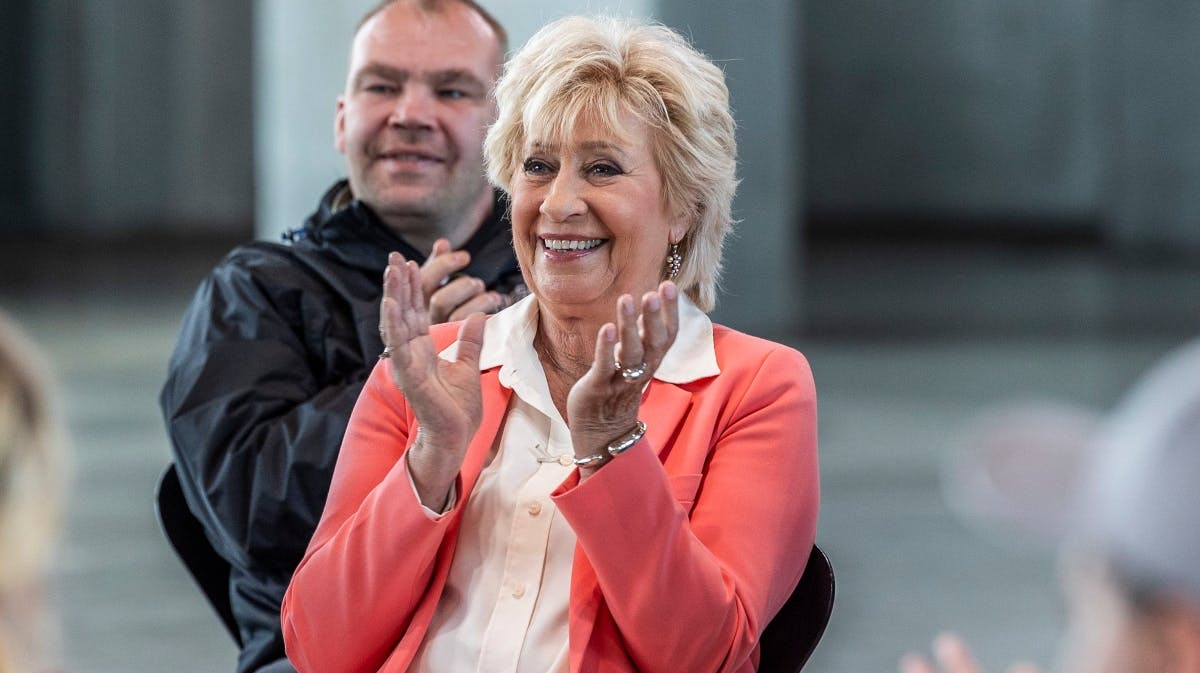 Birthe Kjær i "En særlig samtale". 