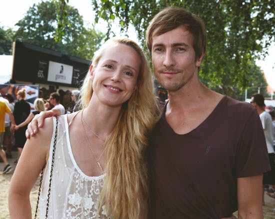 Tina Dickow med sin mand Helgi Jónsson.