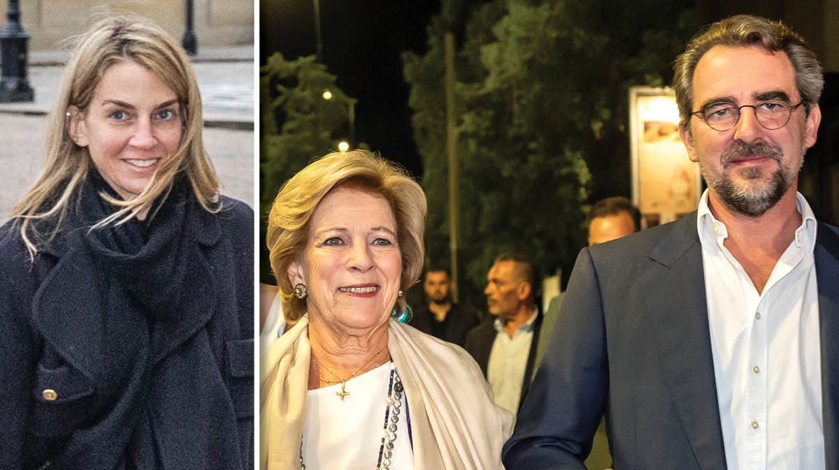 Chrysi Vardinogianni, dronning Anne-Marie og Nikolaos.