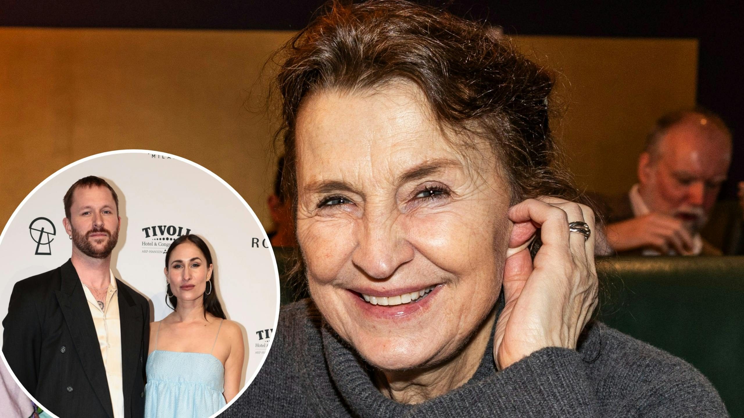 Karen-Lise Mynster samt hendes børn, Jasper og Rosalinde.