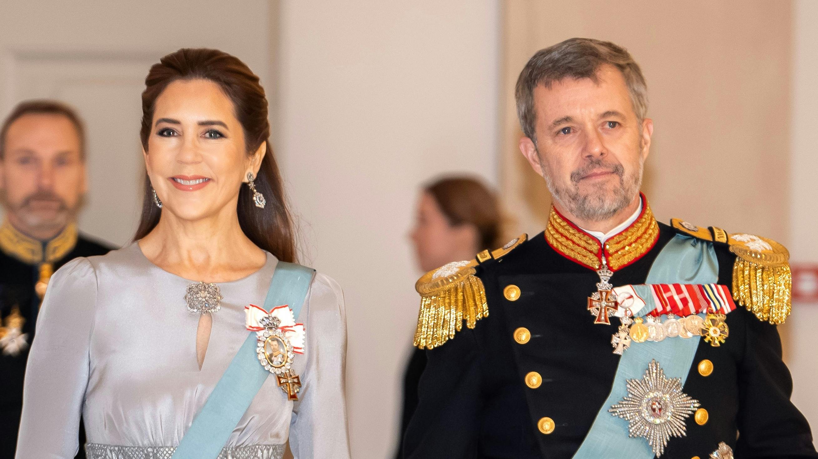 Dronning Mary og kong Frederik.