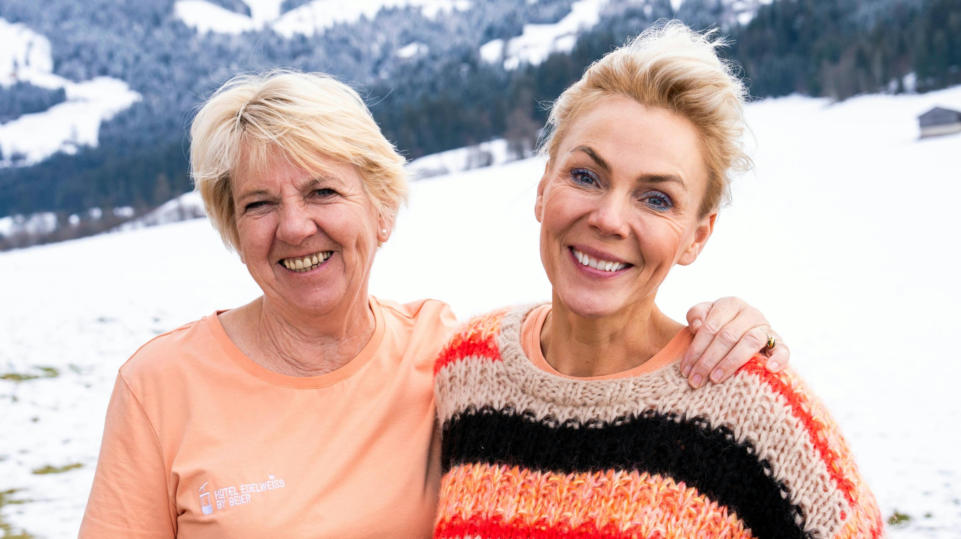 Lene Beier med sin mor, Jytte Ransborg.