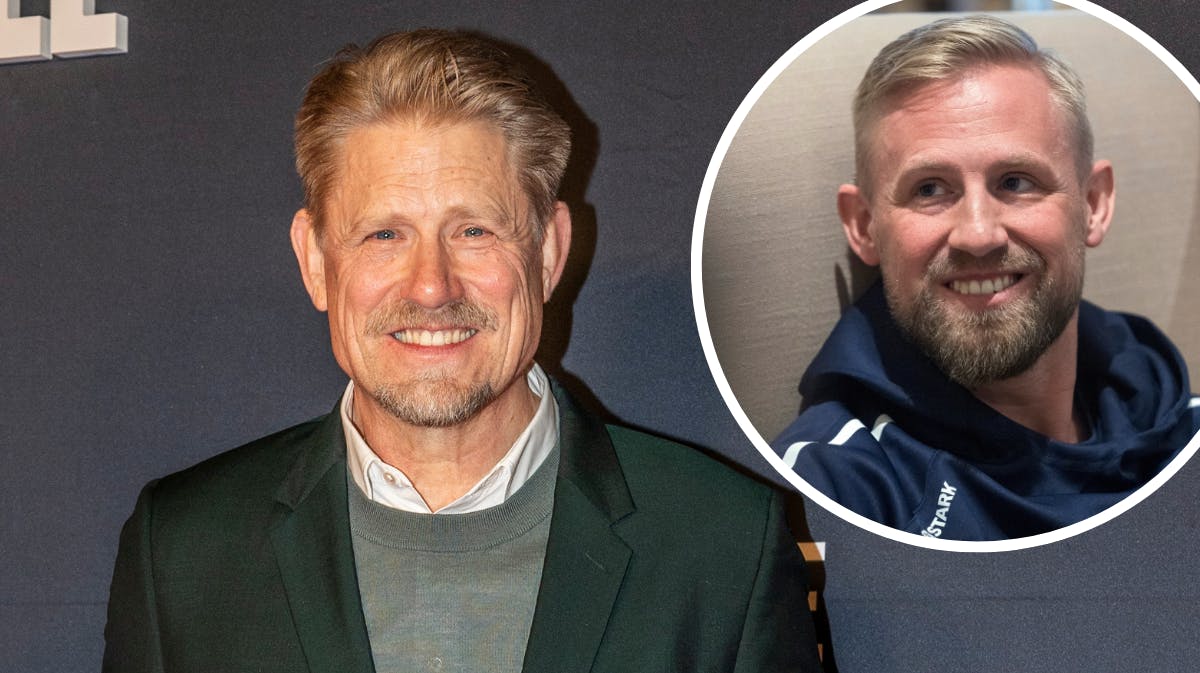Peter Schmeichel og Kasper Schmeichel. 